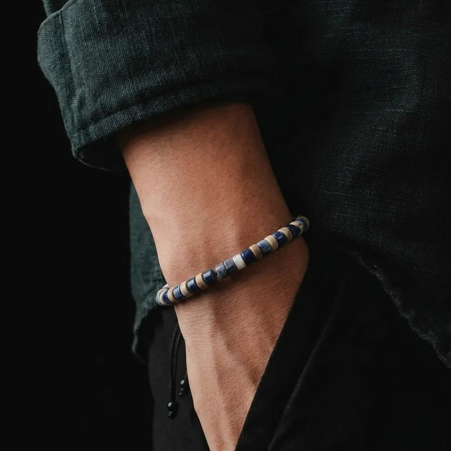 Sodalite Tube Bracelet, 4mm, view 2 | Castello Jewels
