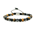 Hematite, Onyx & Tiger's Eye Bracelet, 6mm | Castello Jewels