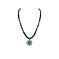 Jasper Turquoise & Sun Opal Pendant Necklace, 6mm | Castello Jewels