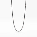 Hematite Beaded Necklace, Sterling Silver, 2mm | Castello Jewels