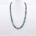 Jasper Turquoise Necklace, Sterling Silver, 6mm | Castello Jewels
