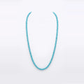 Turquoise Beaded Necklace, Sterling Silver, 6mm | Castello Jewels