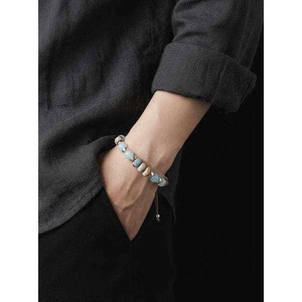 Classic Aquamarine & Snakeskin Jasper, Timeless, 8mm, view 2 | Castello Jewels