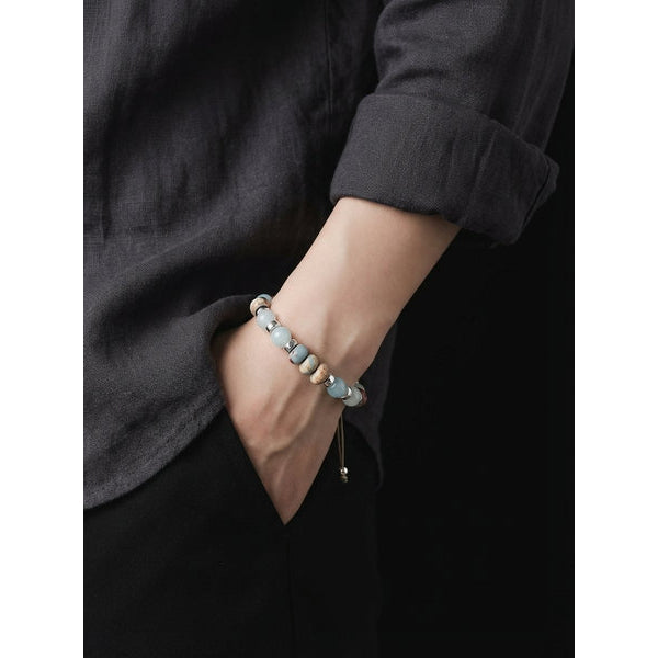 Classic Aquamarine & Snakeskin Jasper, Timeless, 8mm, view 2 | Castello Jewels