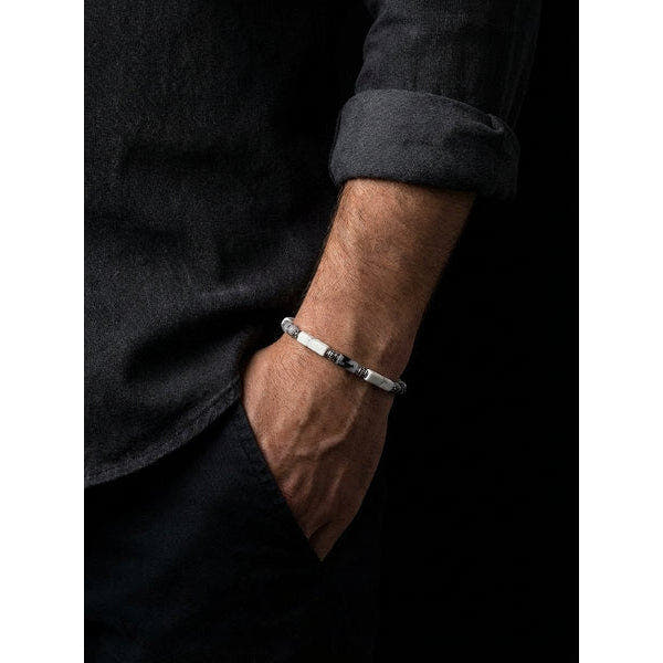 Silver Bracelet 925, Kiwi stone 4mm — view 2 | Castello Jewels