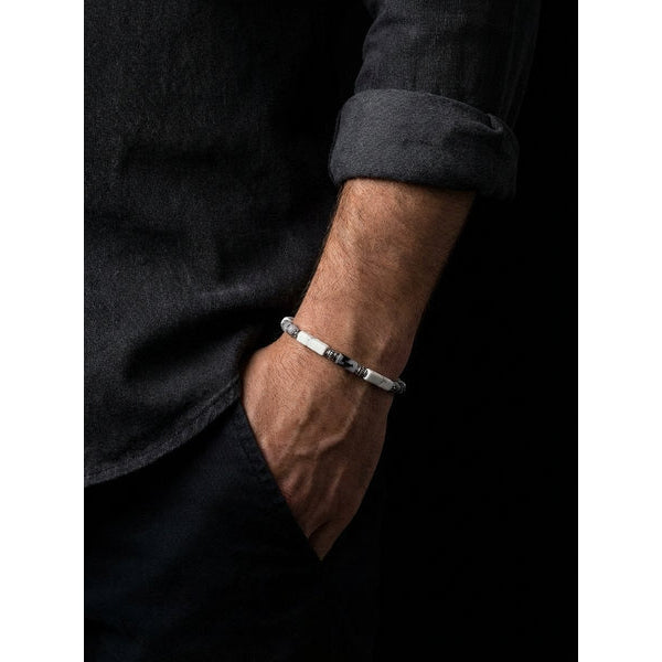 Silver Bracelet 925, Kiwi stone 4mm — view 2 | Castello Jewels