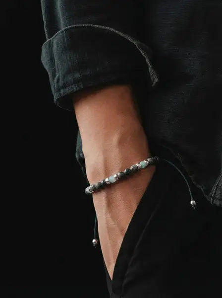 Hand Made Bracelet Silver 925 Classic Labradorite stone 4m — view 2 | Castello Jewels