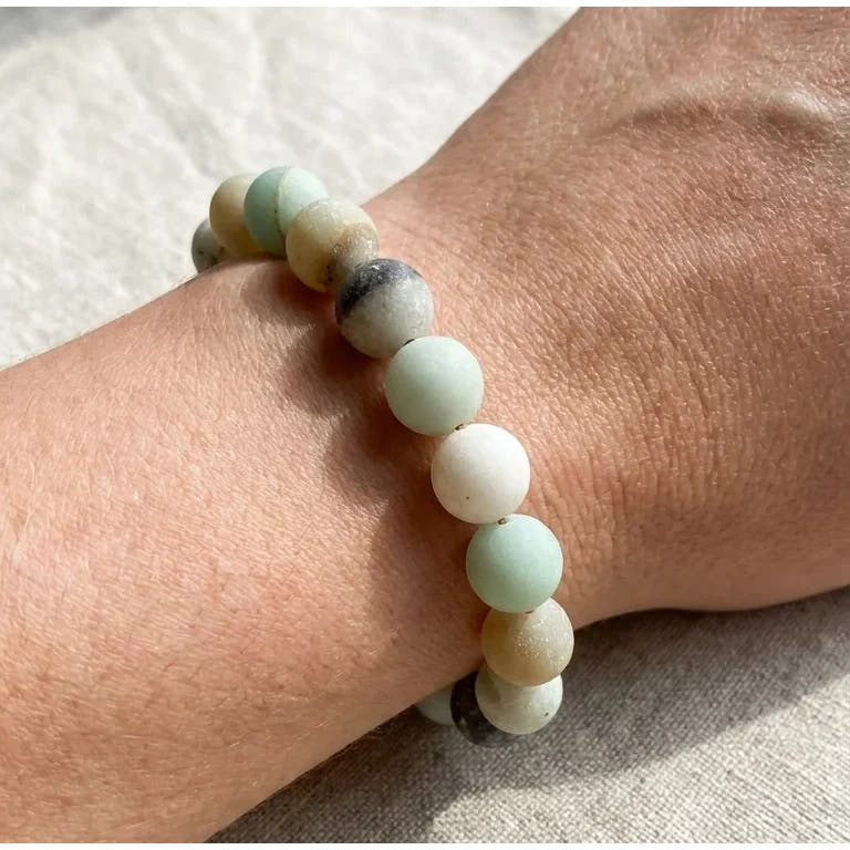Amazonite Gemstone Bracelet, 10mm, view 3 | Castello Jewels