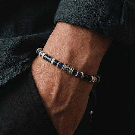 Hand Made Bracelet Evil Eye 925, Jasper stone 4mm — view 2 | Castello Jewels