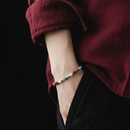 Amazonite & Picasso Jasper Tube Bracelet, 6mm, view 2 | Castello Jewels
