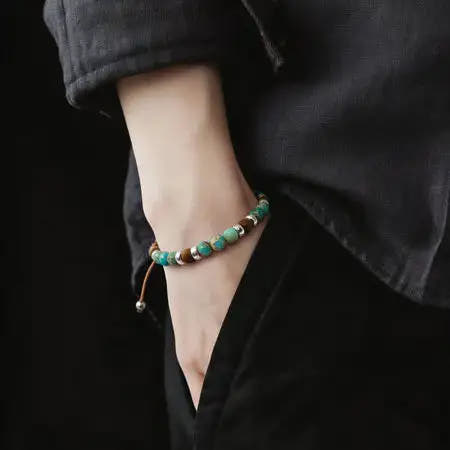 Classic Jasper Turquoise & Matte Tiger's Eye, Timeless, 4mm, view 2 | Castello Jewels