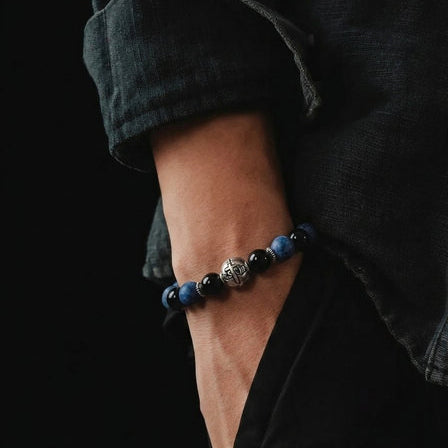 Bracelet Chic 925 Silver, Tigers Eye stone 10mm — view 2 | Castello Jewels