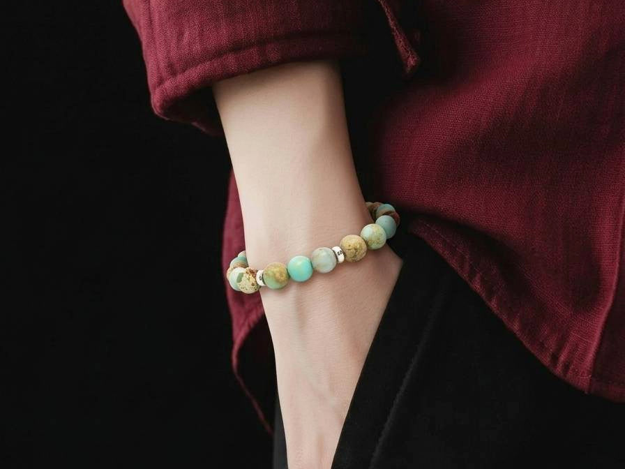 Silver 925, Bracelet Minimal, Snakes Skin, 6mm stone — view 2 | Castello Jewels