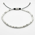 Minimal Howlite Sterling Silver Bracelet · 4mm