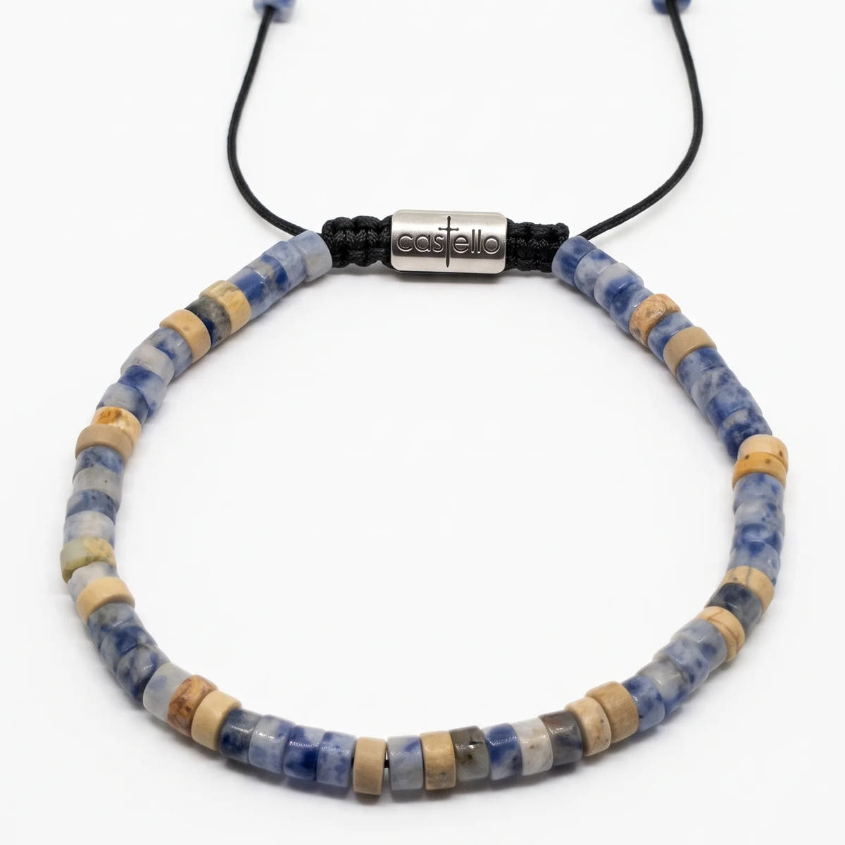 Jasper & Sodalite Tube Bracelet · 4mm