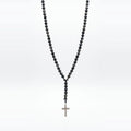 Labradorite Rosary Necklace, Sterling Silver · 6mm