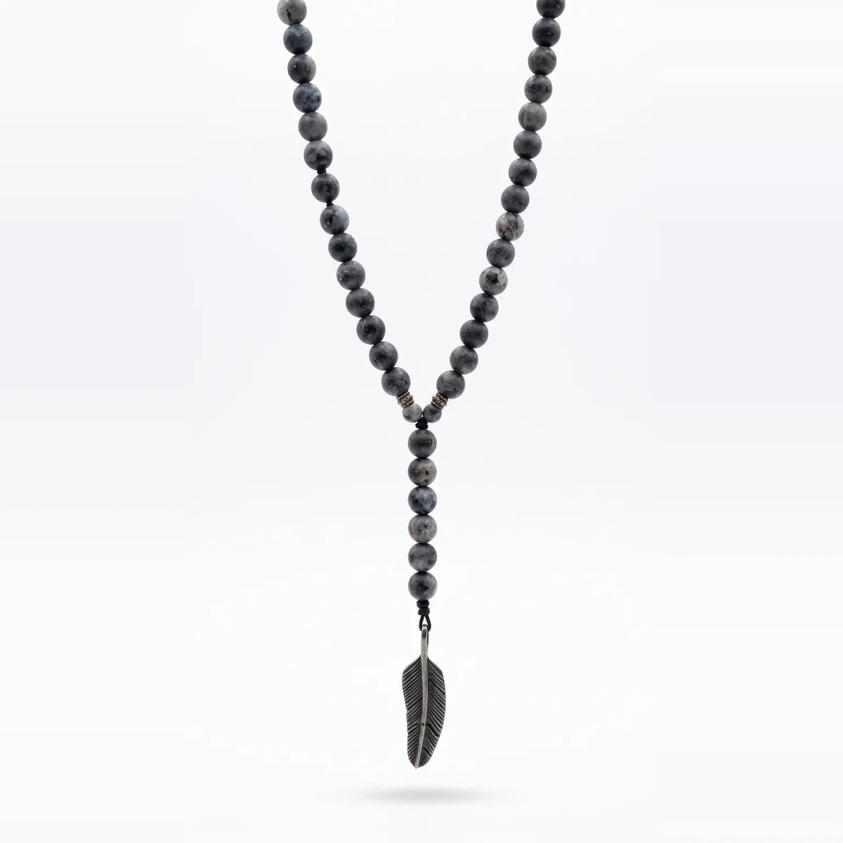 Labradorite Rosary Necklace, Rosary Cross · 6mm