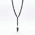 Labradorite Rosary Necklace, Rosary Cross · 6mm