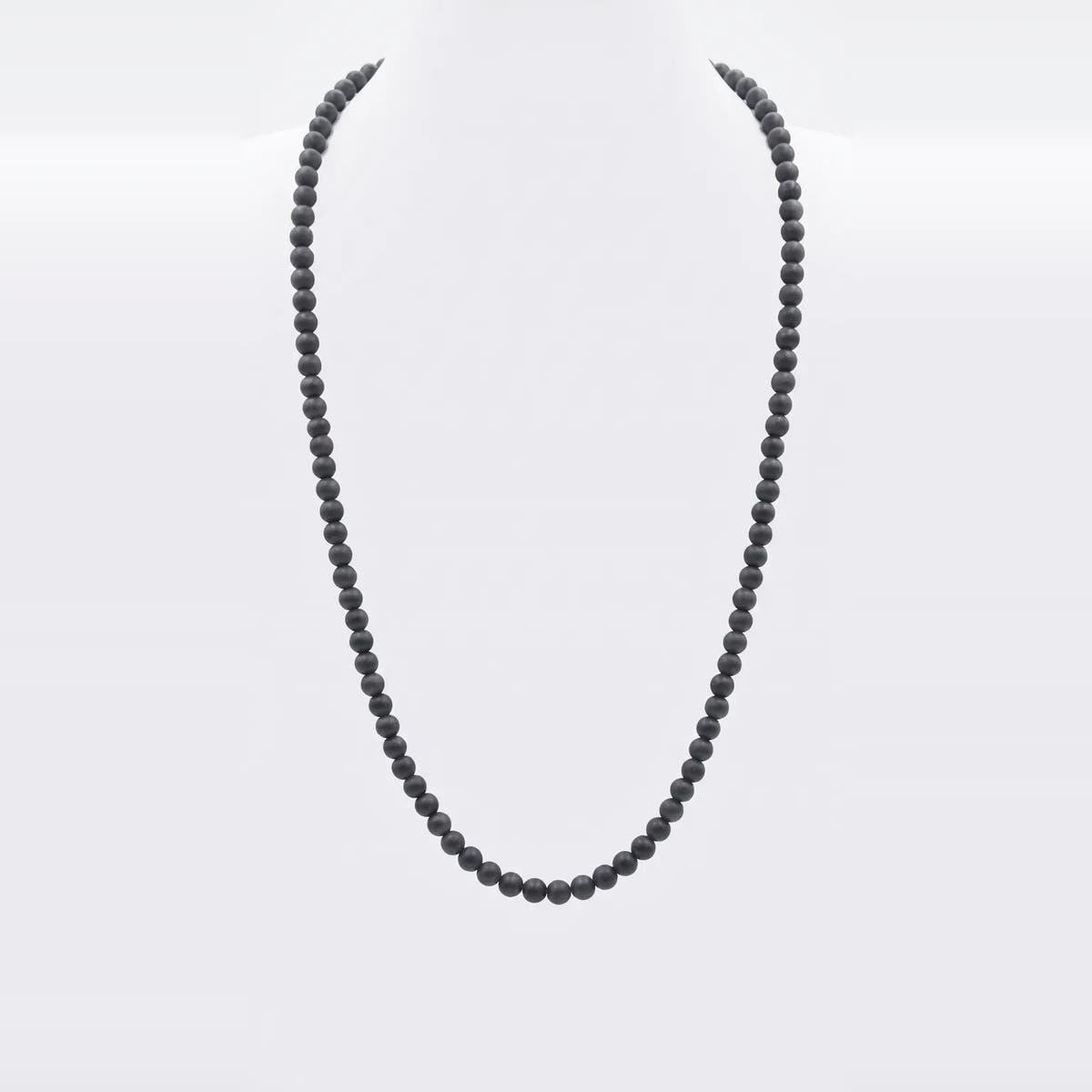 Labradorite Beaded Necklace, Sterling Silver · 4mm
