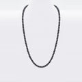 Labradorite Beaded Necklace, Sterling Silver · 4mm