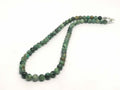 African Turquoise Necklace, Sterling Silver · 6mm