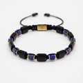 Lapis Lazuli & Onyx Gold-Plated Ancient Bracelet