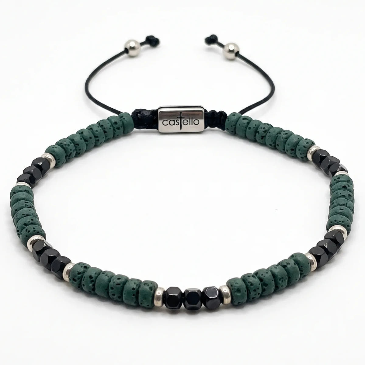 Onyx & Green Lava Stone Ancient Bracelet