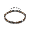 Minimal Pietersite Sterling Silver Bracelet, 4mm | Castello Jewels