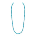 Turquoise Beaded Necklace, Sterling Silver · 4mm
